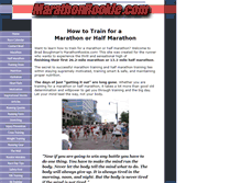 Tablet Screenshot of marathonrookie.com